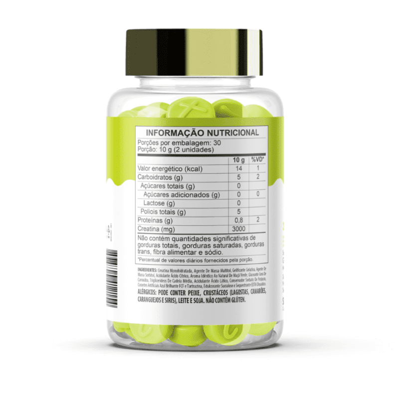 CREATINA EM GOMAS - GOALMY GUMMIES CREATINE - GREEN APPLE - 60 un