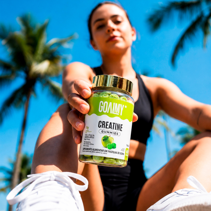 CREATINA EM GOMAS - GOALMY GUMMIES CREATINE - GREEN APPLE - 60 un