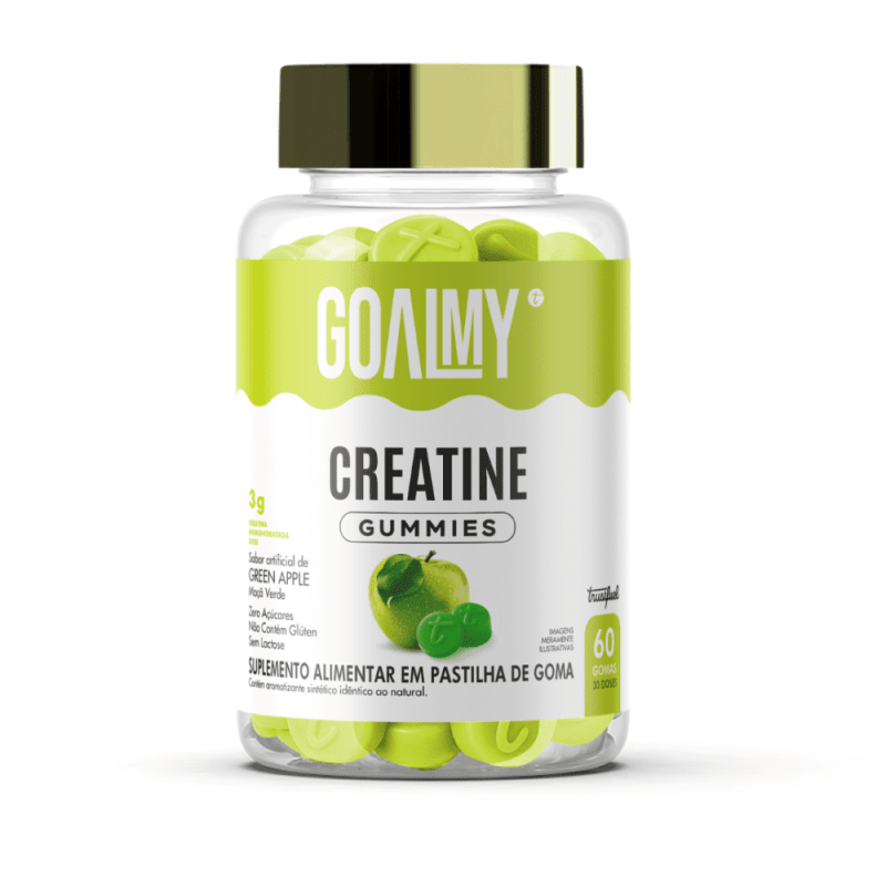 CREATINA EM GOMAS - GOALMY GUMMIES CREATINE - GREEN APPLE - 60 un
