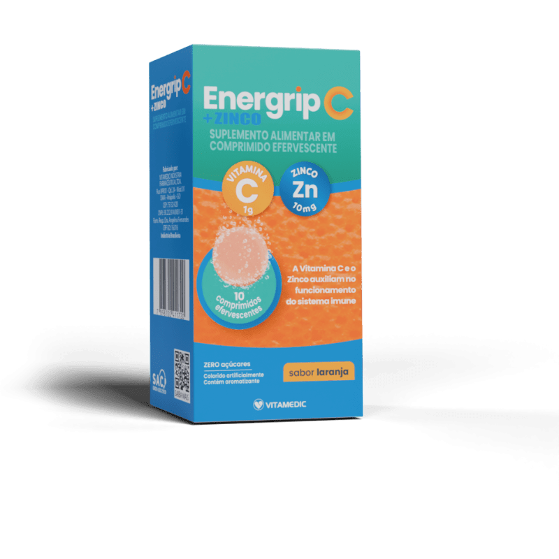 ENERGRIP C + ZINCO COM 10 COMPRIMIDOS EFERVESCENTES