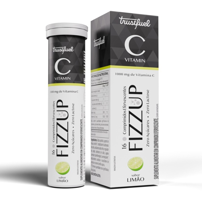 FIZZ UP VITAMINA C 1000mg - SABOR LIMÃO - 16 COMPRIMIDOS EFERVESCENTES