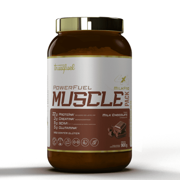 MUSCLE PACK - WHEY PROTEIN 3W + ASSOCIAÇÕES - CHOCOLATE - 900G