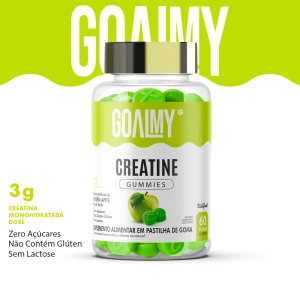 CREATINA EM GOMAS - GOALMY GUMMIES CREATINE - GREEN APPLE - 60 un
