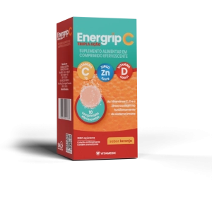 ENERGRIP C, D E Zn - TRIPLA ACAO COM 10 COMPRIMIDOS EFERVESCENTES