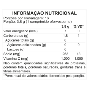 FIZZ UP VITAMINA C 1000mg - SABOR LIMÃO - 16 COMPRIMIDOS EFERVESCENTES