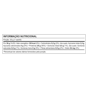 Tabela Nutricional - WHEY PROTEIN - POWERFUEL PROTEIN CHOCOLATE DISPLAY C/10 MONODOSES}