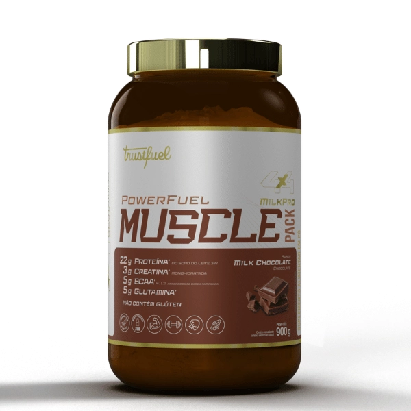 MUSCLE PACK - WHEY PROTEIN 3W + ASSOCIAÇÕES - CHOCOLATE - 900G