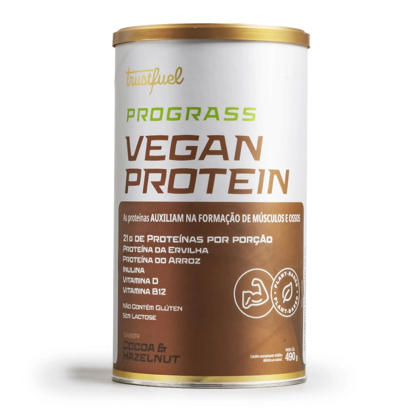 PROGRASS VEGAN PROTEIN - COCOA & HAZELNUT - 490G PROGRASS VEGAN PROTEIN - COCOA & HAZELNUT - 490G