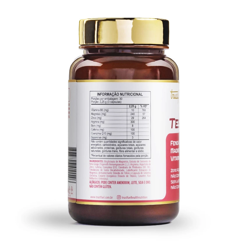 Tabela Nutricional - TESTO + WOMAN - FENO GREGO + ASSOCIAÇÕES - 90 CAPSULAS}