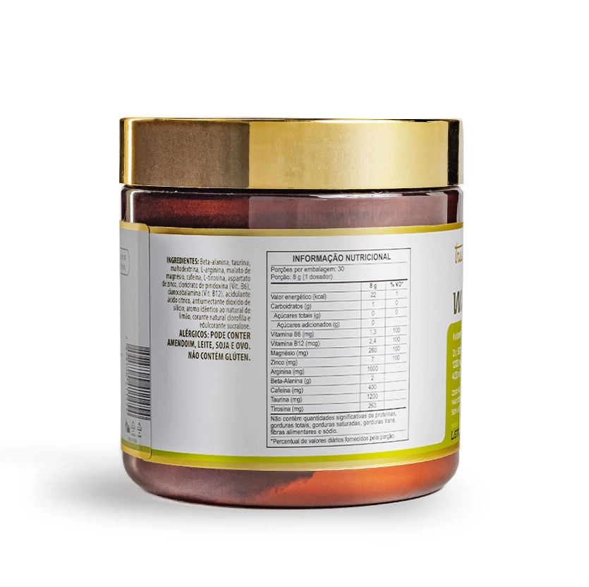 WARM UP ULTRA - PRÉ-TREINO & METABOLISMO - LEMON - 240G